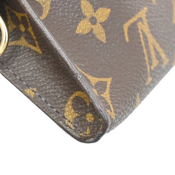 LOUIS VUITTON Logo BUCKET PM Pouch Bag Monogram Leather Brown France 04EF204 - Picture 15 of 16